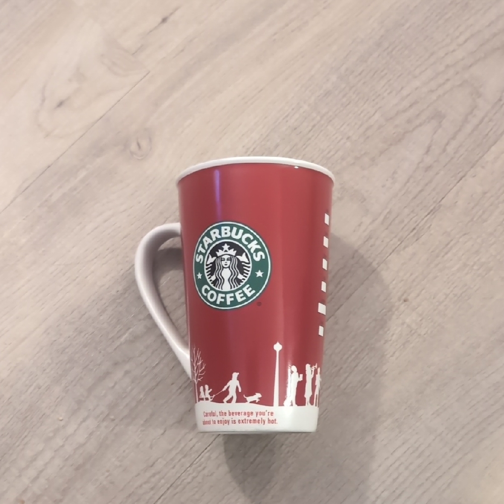 Starbucks Red Ceramic Mug with Logo
